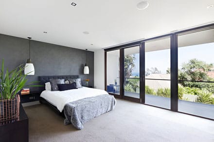 master bedroom with full carpet in toronto